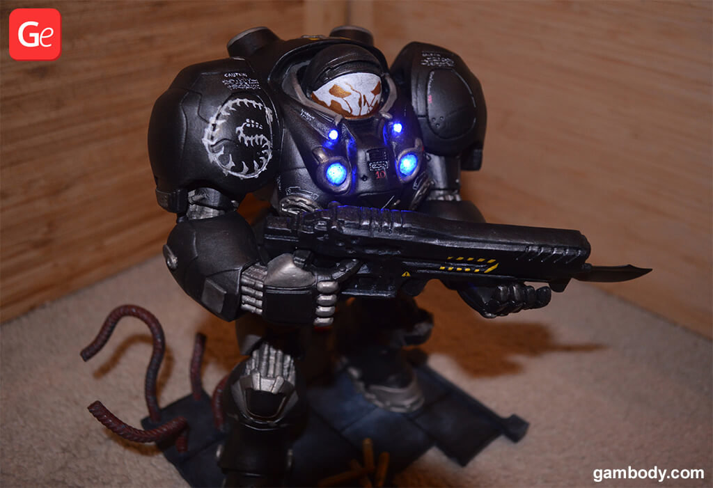 Terran Marine action figure with lights