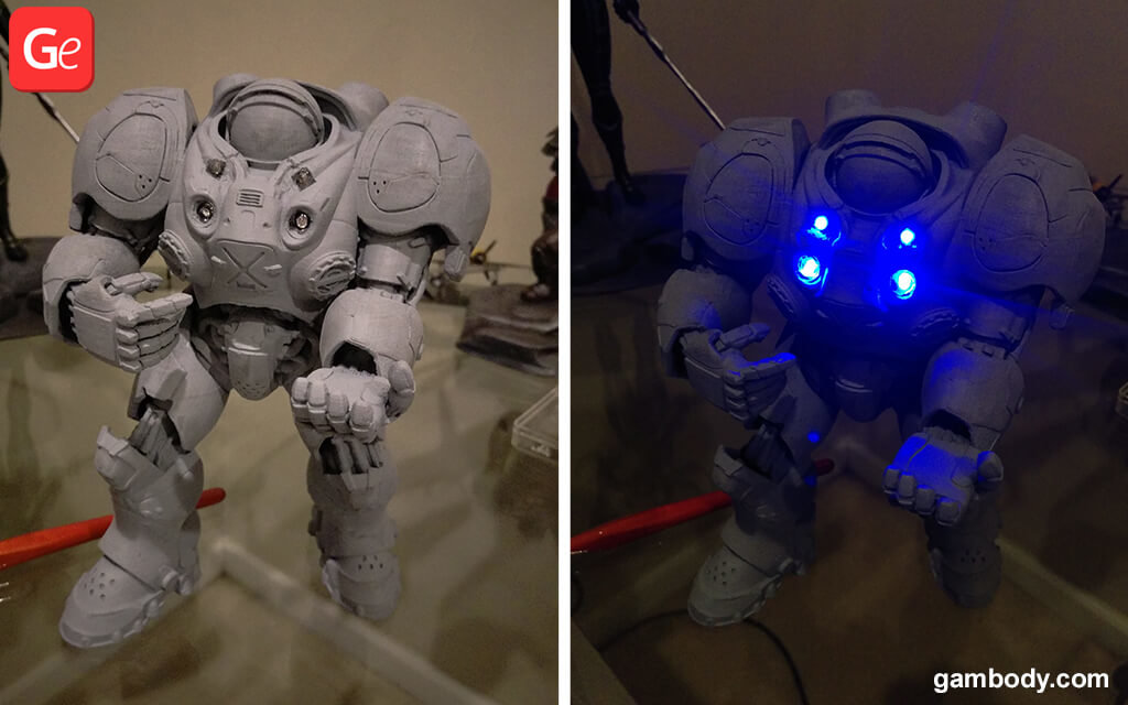 StarCraft 2 Terran Marine 3D print after primer