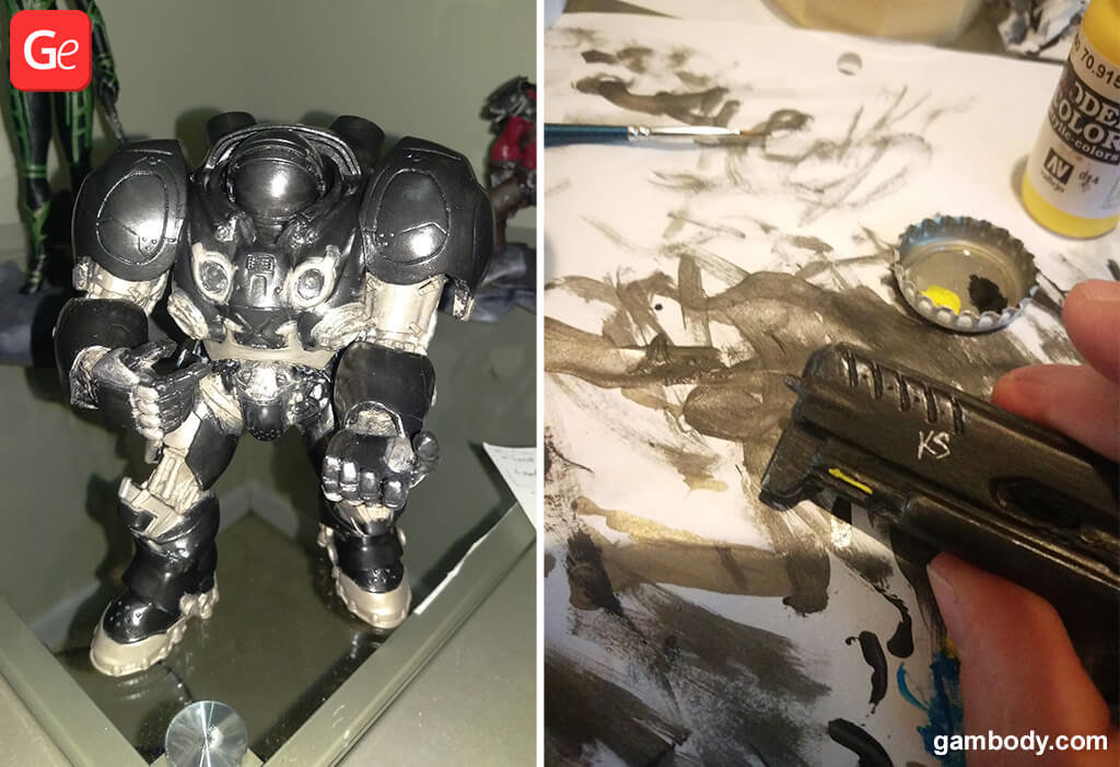 How to paint Terran Marine 3D printed figure and weapon