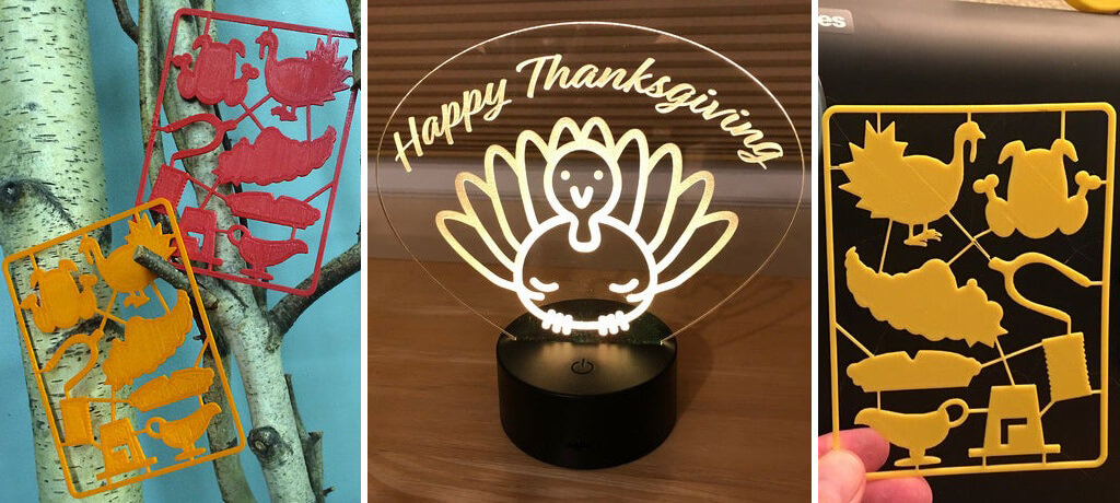 Thanksgiving Day symbols STL files to 3D print