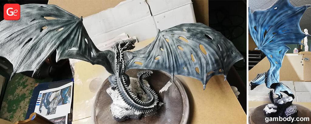 Viserion dragon 3D printed toy