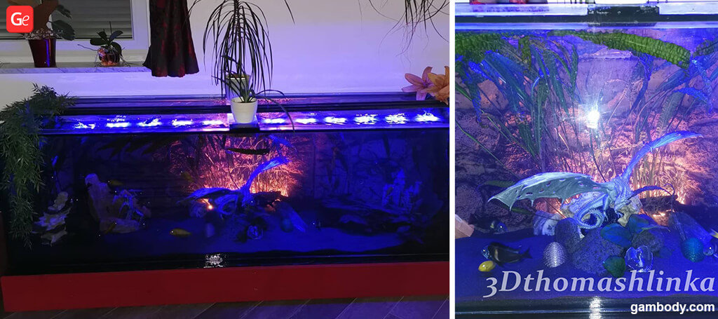 3D printed aquarium decor