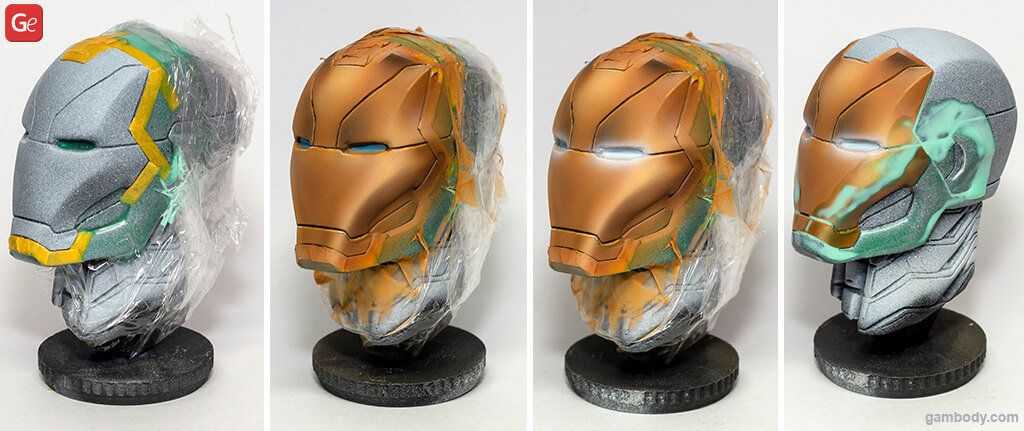 Iron Man 3D print painting of the head