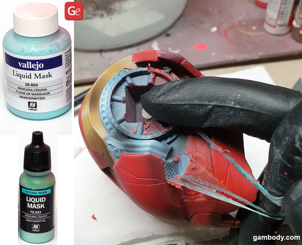 Masking Iron Man 3D print while painting the object