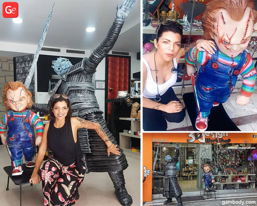 Fun things to do at home Life-size Night King and Chucky doll 3D printed models