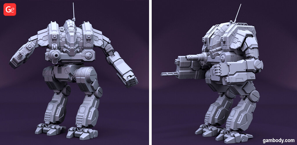 MechWarrior Cataphract robot to 3D print