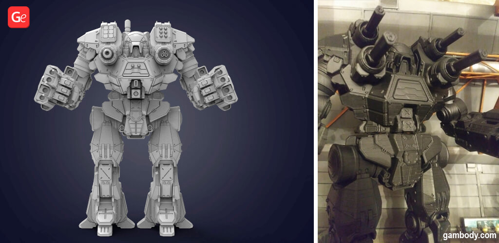 MechWarrior Kodiak model to 3D print