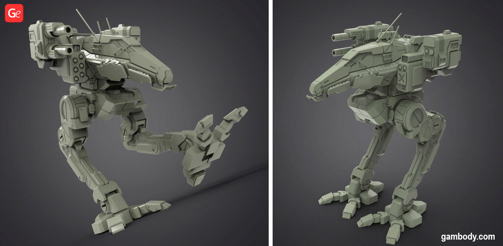 MechWarrior Raven model to 3D Print STL files