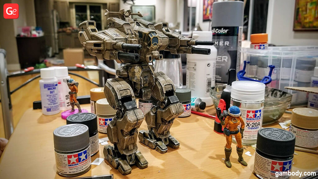 MWO Rifleman 3D printed MechWarrior with STL files