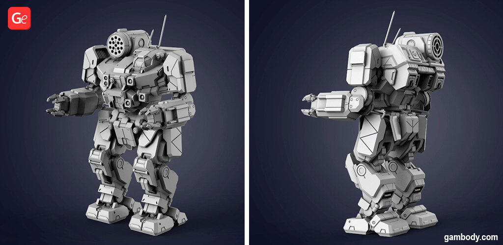 MechWarrior T-Bolt or Thunderbolt robot to 3D print