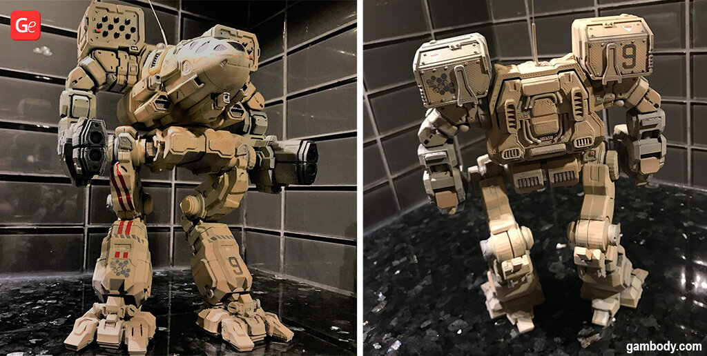 MechWarrior Timber Wolf model to 3D print STL files