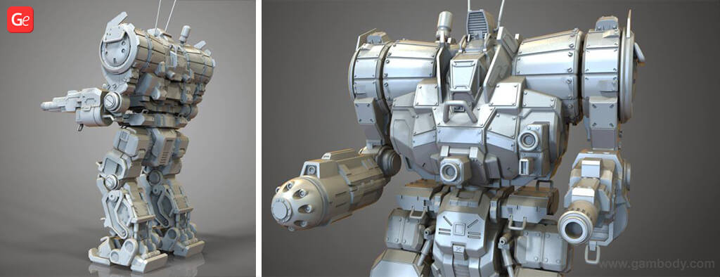 MechWarrior Zeus model to 3D Print with STL files