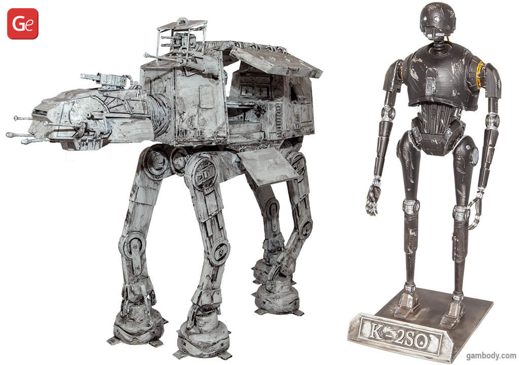 AT-AT Walker and K-2SO 3D prints