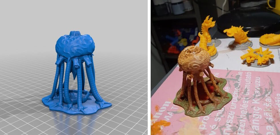 Zerg Spire 3D printing model with STL files