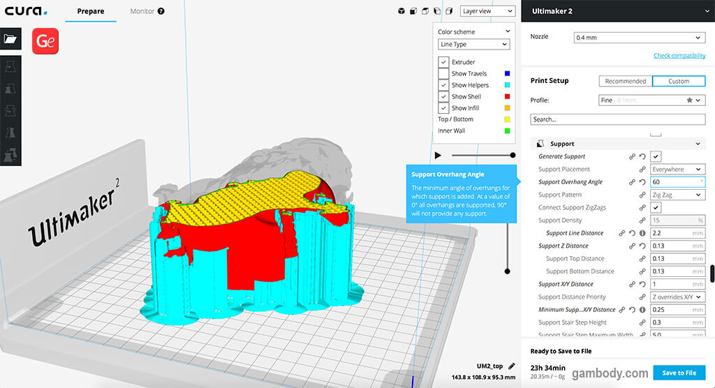 Supports for overhangs in 3D printing guide for beginners