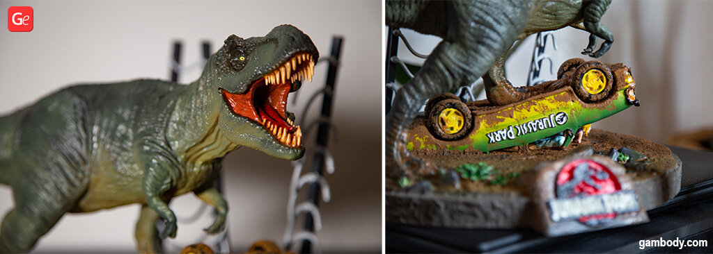 T-Rex 3D printing model from Jurassic Park