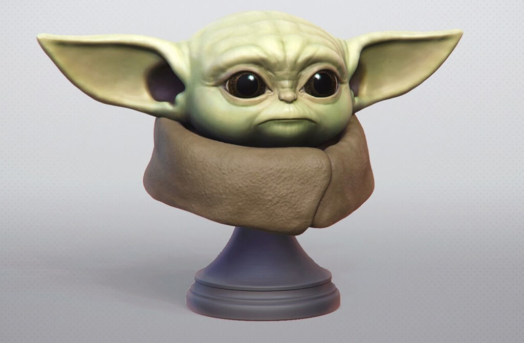 GROGU - Baby Yoda Using The Force - With Cup - PACK 3D model 3D printable