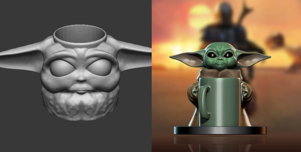 STL file Baby Yoda Grogu Grinder Star Wars 👶・3D printing model