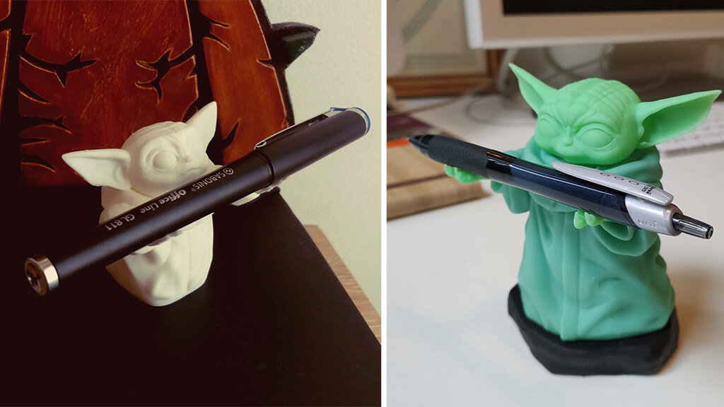 Yoda pen holder