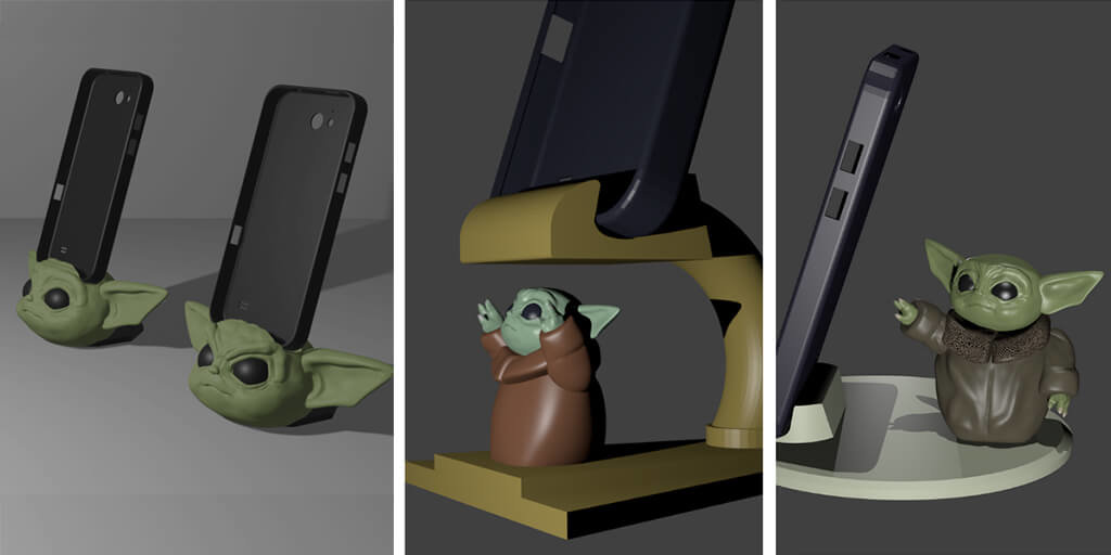 Baby Yoda phone holder