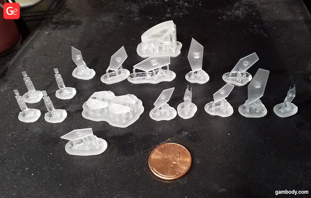 Firefly spaceship 3D printing in clear resin