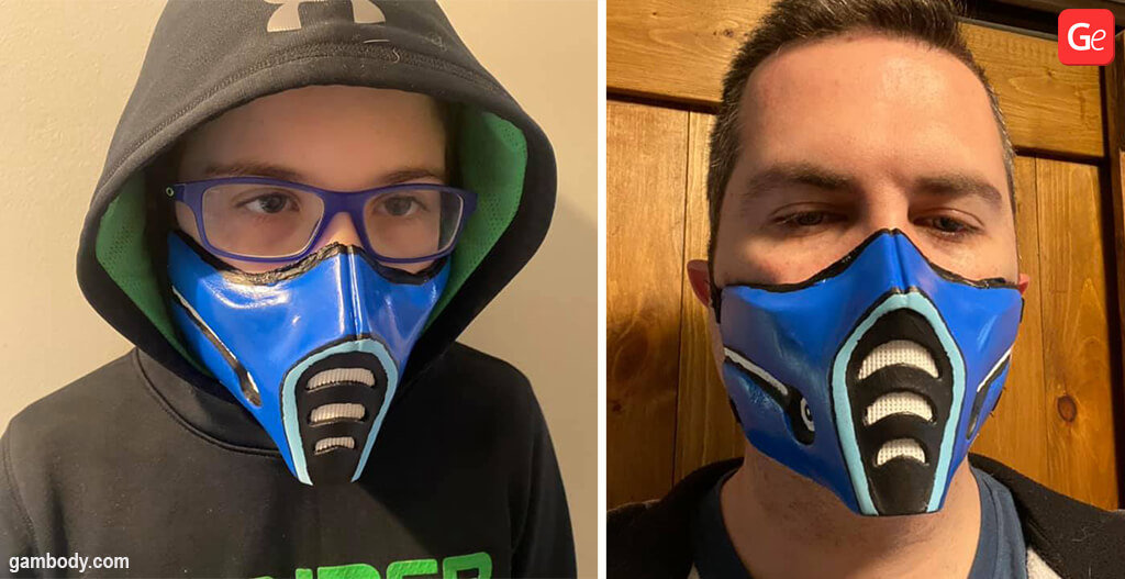 3D printed mask design Mortal Kombat