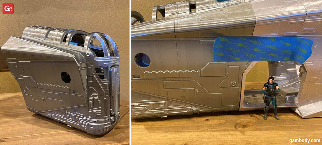 Mandalorian spaceship model Razor Crest for 3D printing