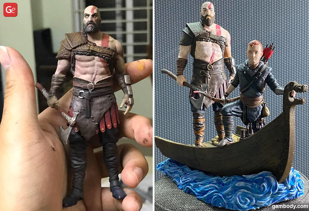 Grumpy old Kratos and Atreus best models to 3D print