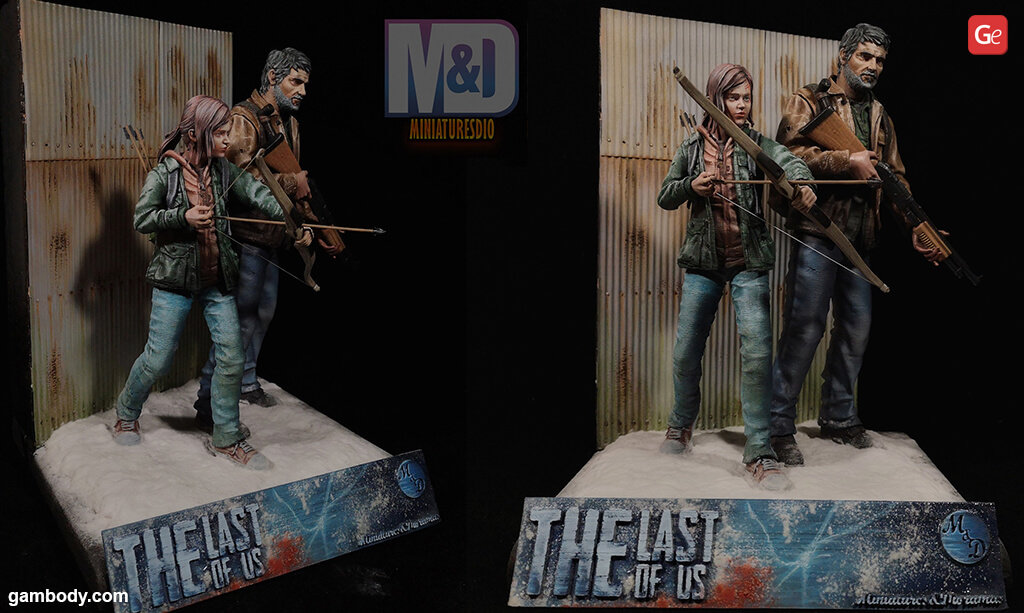 The Last of Us Ellie and Joel figure models to 3D print