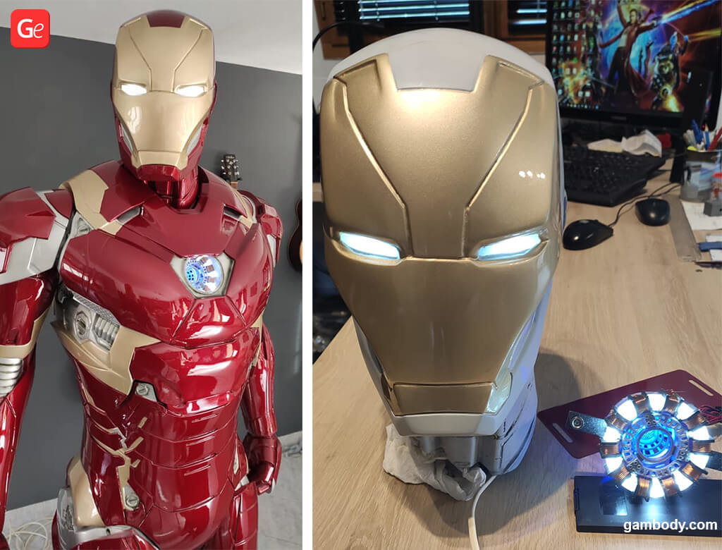 Adding LED lights to 3D printed Iron Man