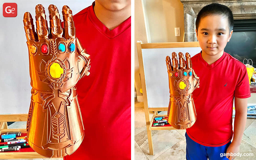 Thanos Infinity Gauntlet print multiple colours with one extruder