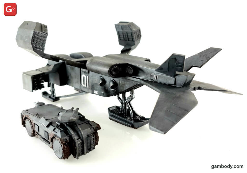 UD-4L Cheyenne Dropship and M577 3D printed models