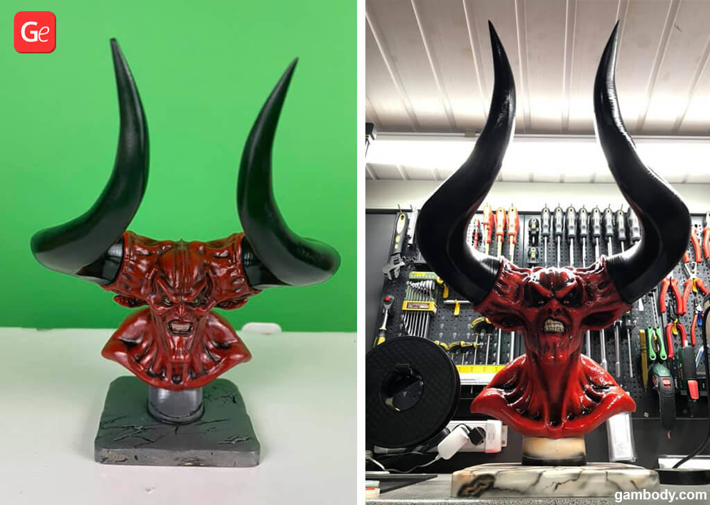 3D printed Halloween Lord of Darkness bust