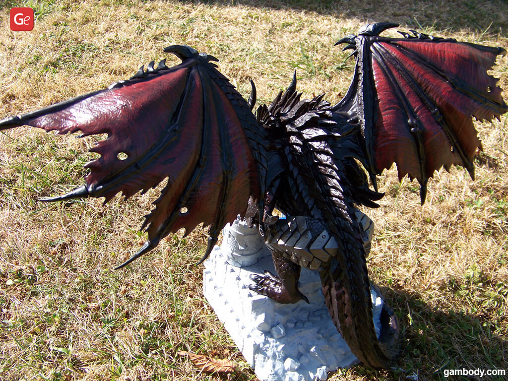 3D printed Deathwing dragon from WoW universe