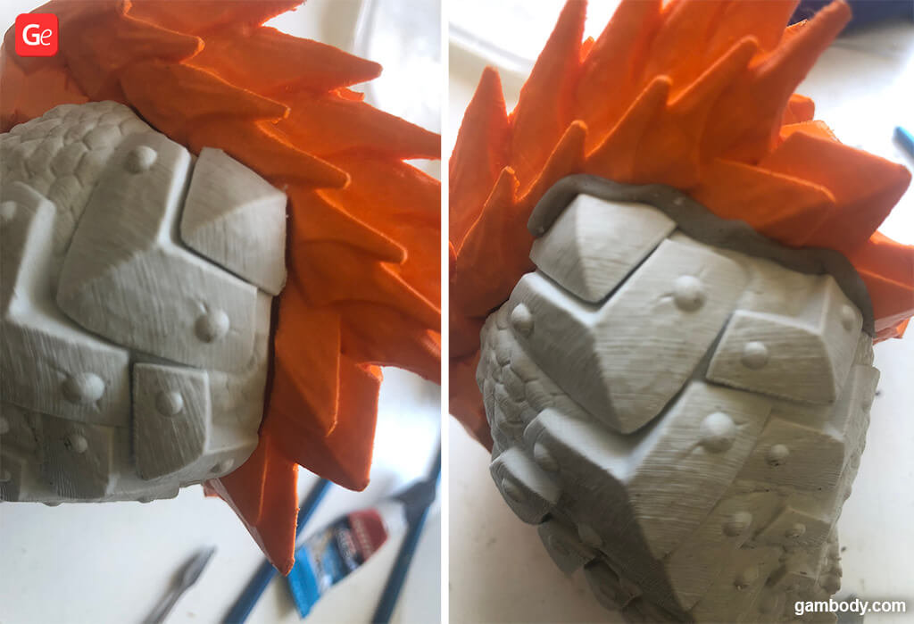 How to fill up gaps in 3D printed model