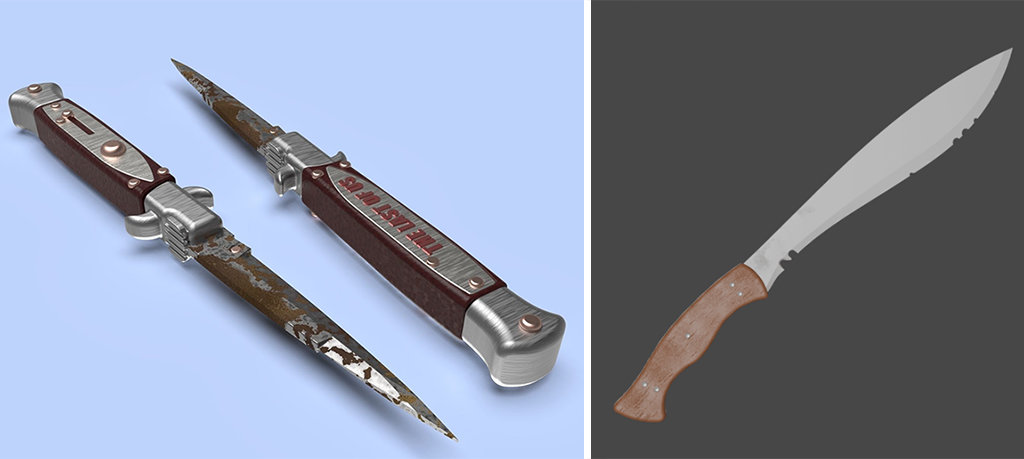 Last of Us switchblade and Machete weapons to 3D print