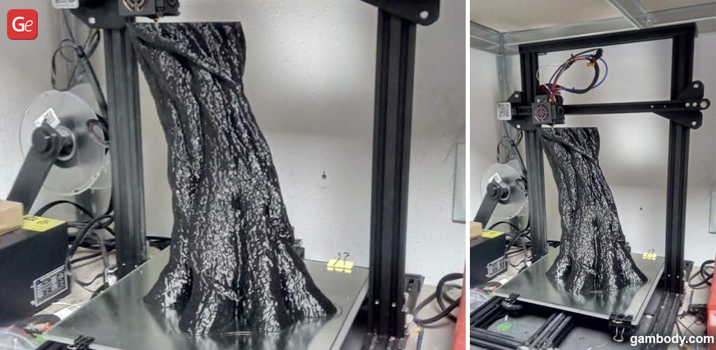 Life-size Groot let on a 3D printer