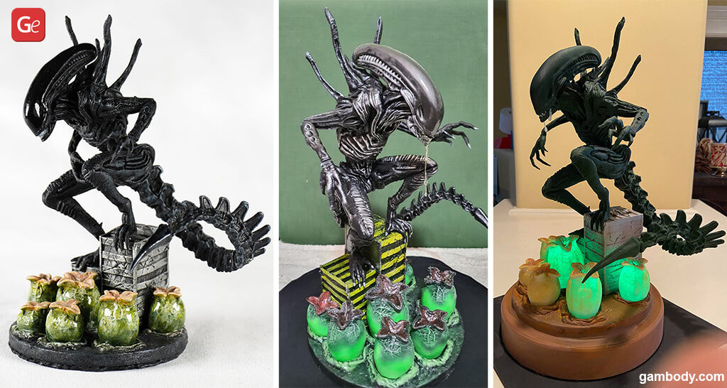 Best 3D printed Alien Xenomorph with eggs figurines 2020