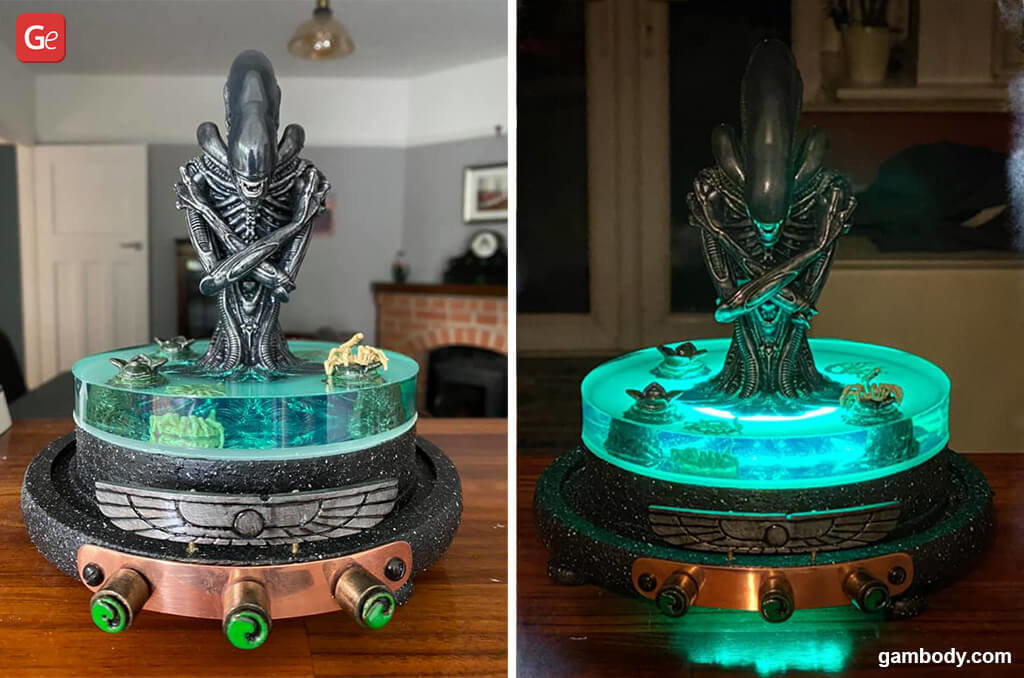 Alien Xenomorph bust with lights best 3D prints 2020