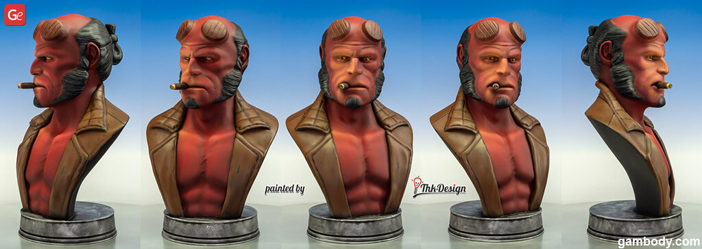 3D printed Hellboy bust best 3D prints 2020