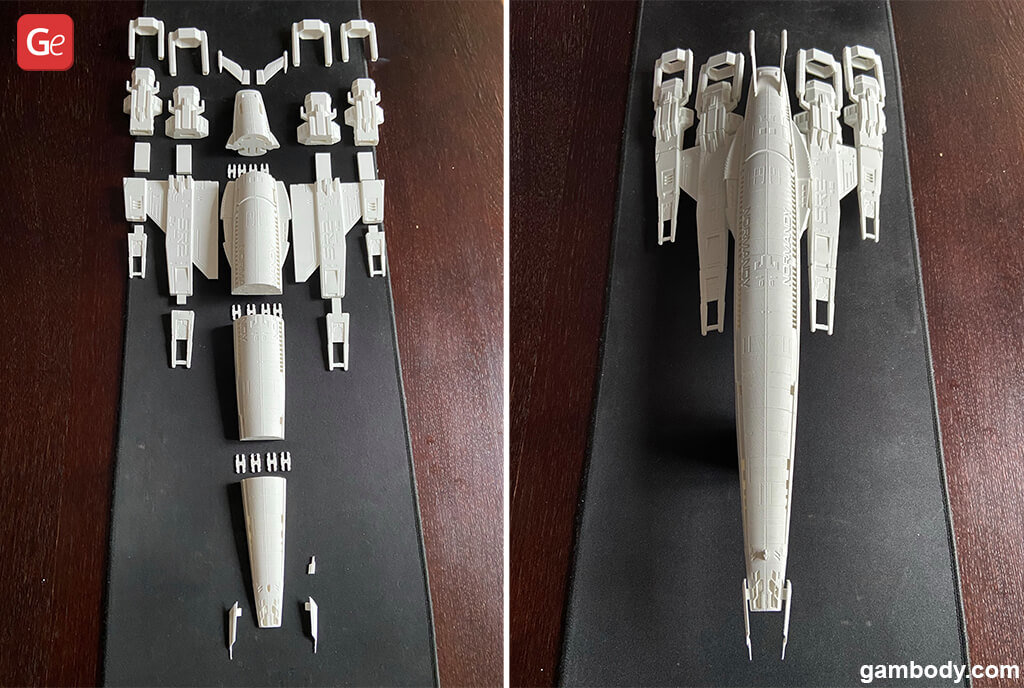 Normandy SR-2 starship model for 3D printing