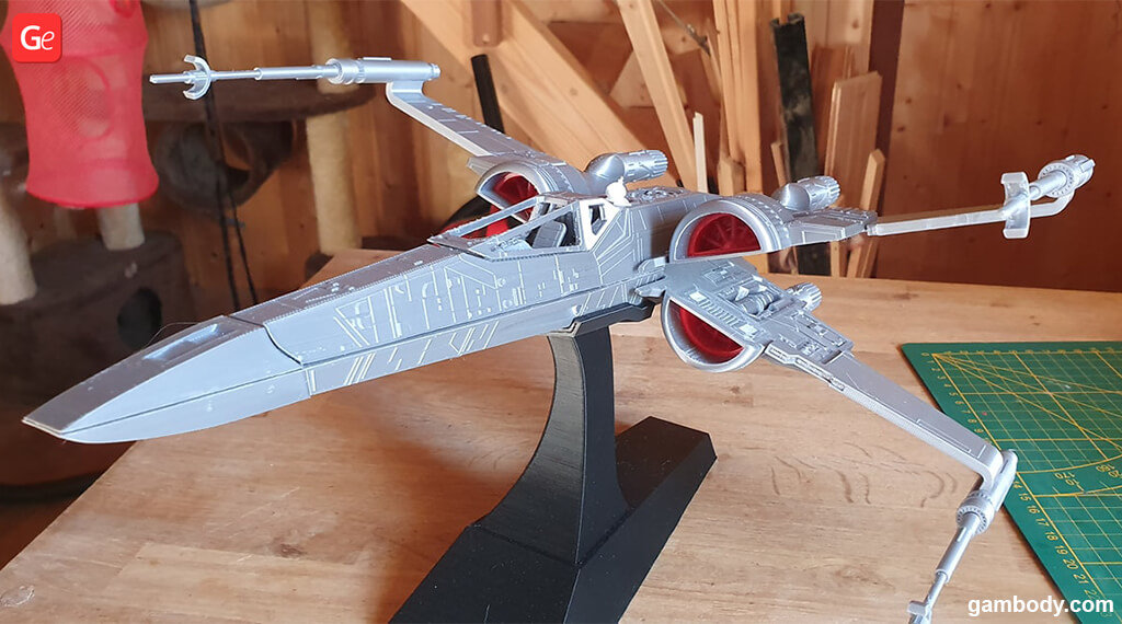 T-70 X-wing Fighter 3D printed model Mandalorian