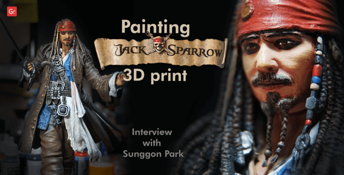 Legendary Captain Jack Sparrow 3D Print from Pirates of the Caribbean: Interview with Sunggon Park