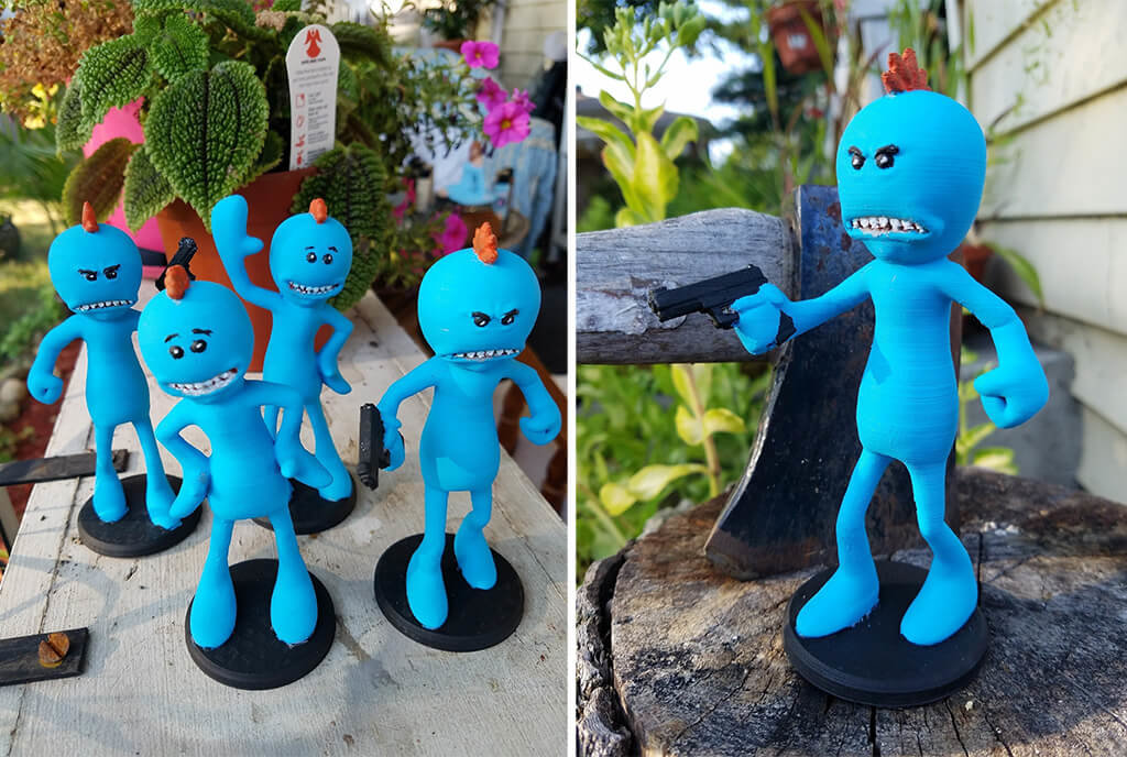 Mr Meeseeks figure for 3D printing Rick & Morty