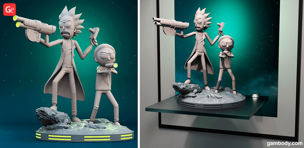 Rick and Morty 3D models for printing