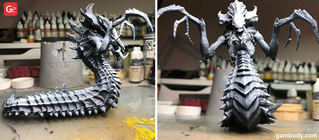 Zenithal highlights added to Hydralisk 3D print