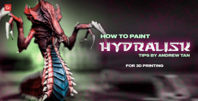How to Paint 3D Printed StarCraft Hydralisk Figure: Tips by Andrew Tan