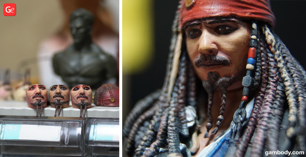 How to paint eyes 3D printed Jack Sparrow figurine