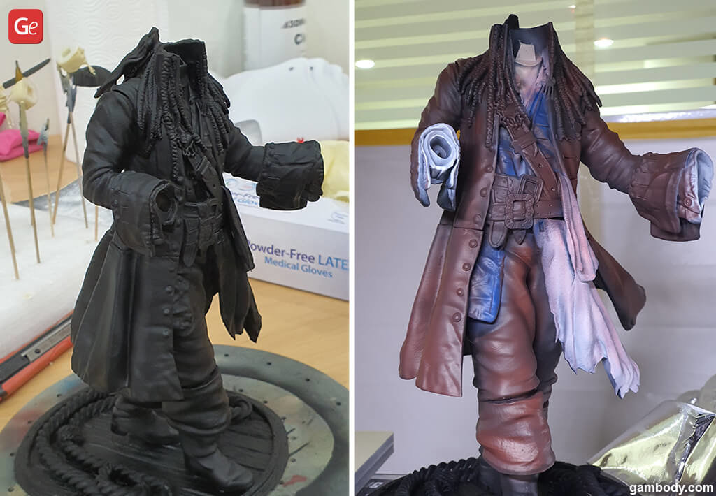 Painting Jack Sparrow 3D model print