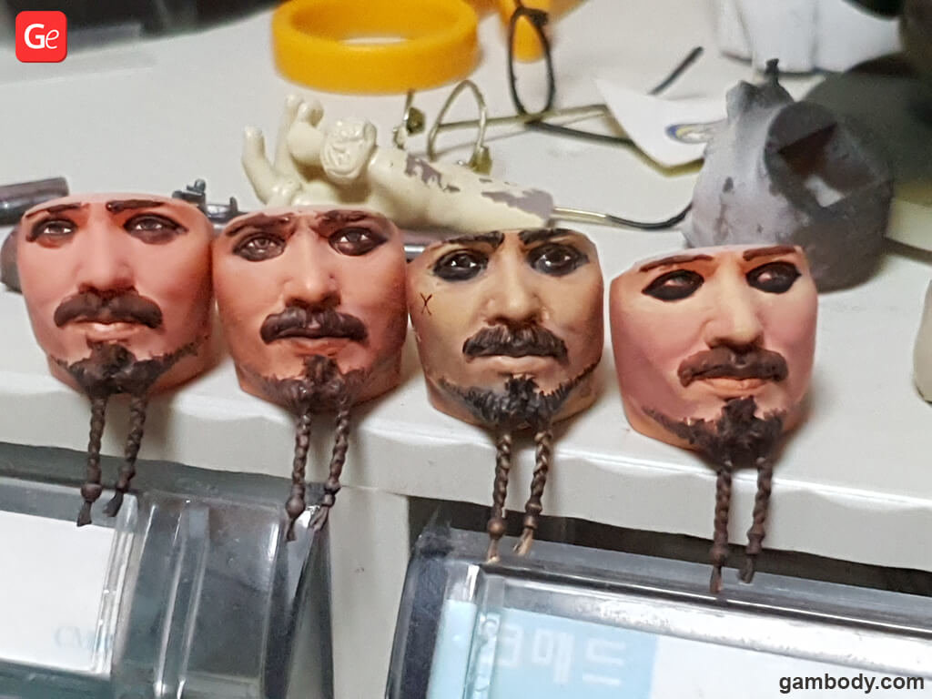 Jack Sparrow 3D printed head